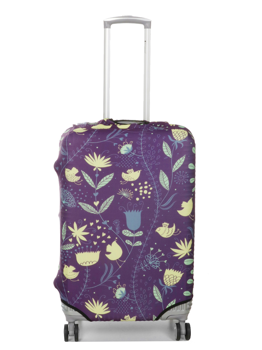 Housse de valise Periea Purple with Yellow Birds M
