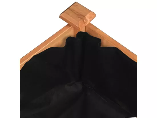 Jardinière bac lit surélevé bois marron 120 x 120 x 25 cm 02_0039832