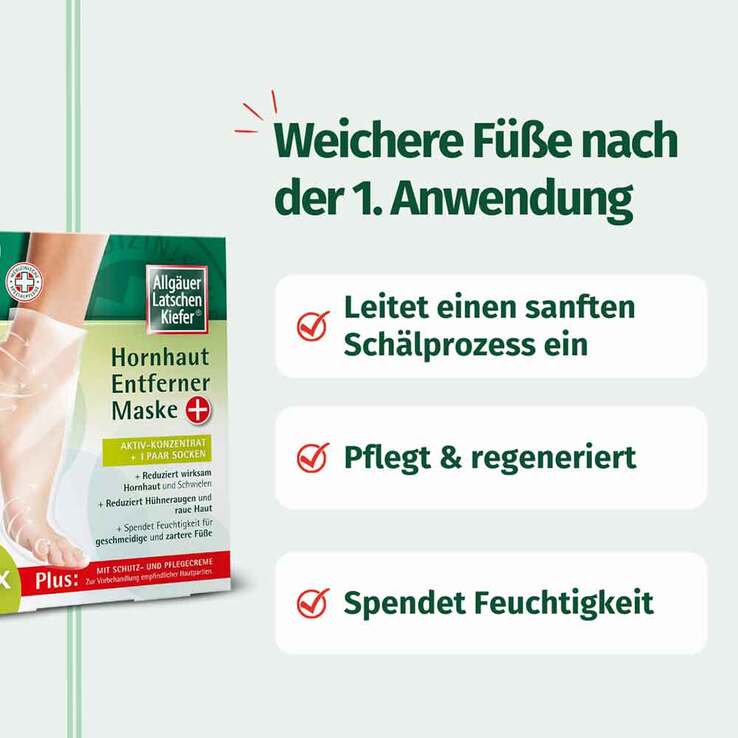 Allgäuer Latschenkiefer Hornhaut Entferner Maske plus, 1 P