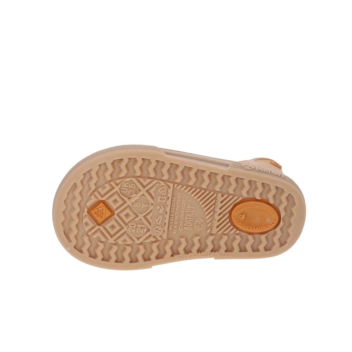 Bottes de pluie bébé ocre et beige