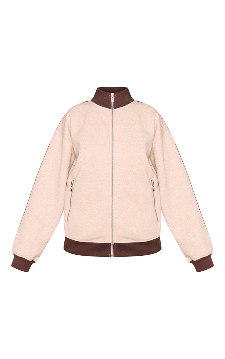 Avoine Sweat-shirt Oversize Petite Avec Zip Contrasté