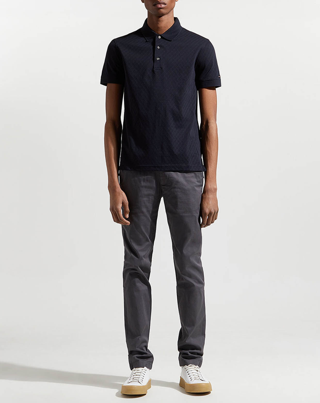 Tommy Hilfiger Polo slim Tonal bleu marine