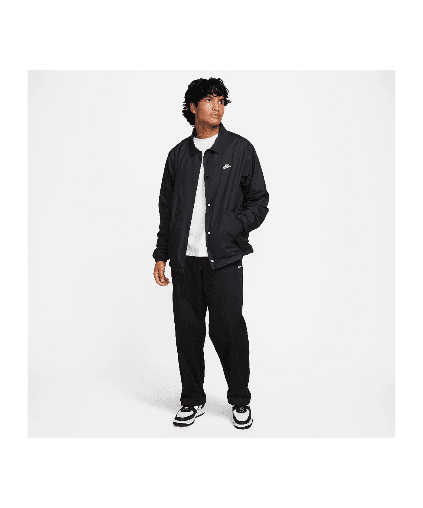 Nike Club Coach Jacke Schwarz Weiss F010