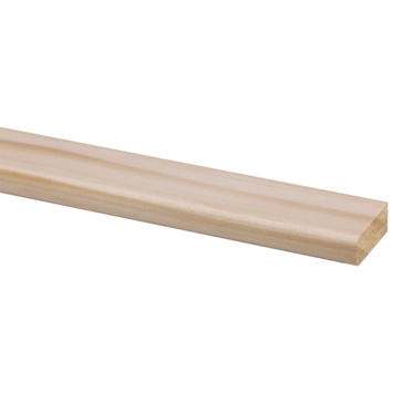 Lat grenen D-vorm 12,5x32,5 mm lengte 210 cm