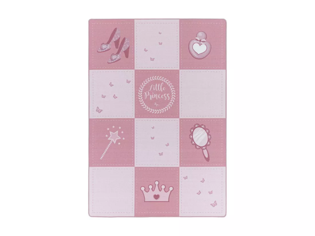Tapis enfant 80x120 Lavable 30° ROSEKA rose