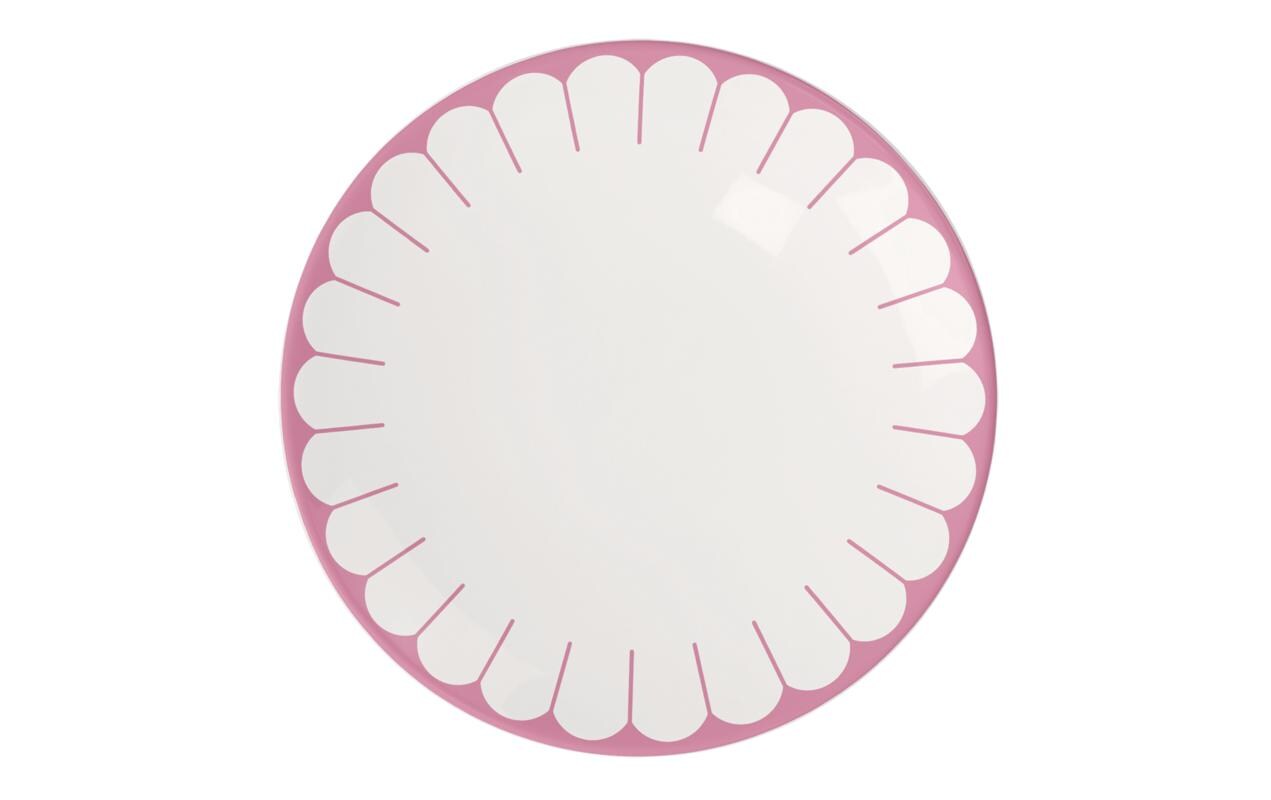 Frühstücks- & Dessertteller Fleur 6 Stück, Rosa<br>Hochwertiger Teller
