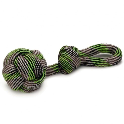 Brinquedo de corda verde para cães