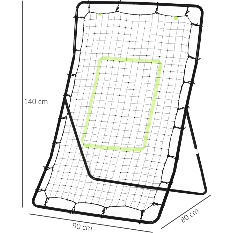 HOMCOM Fußball Rebounder schwarz