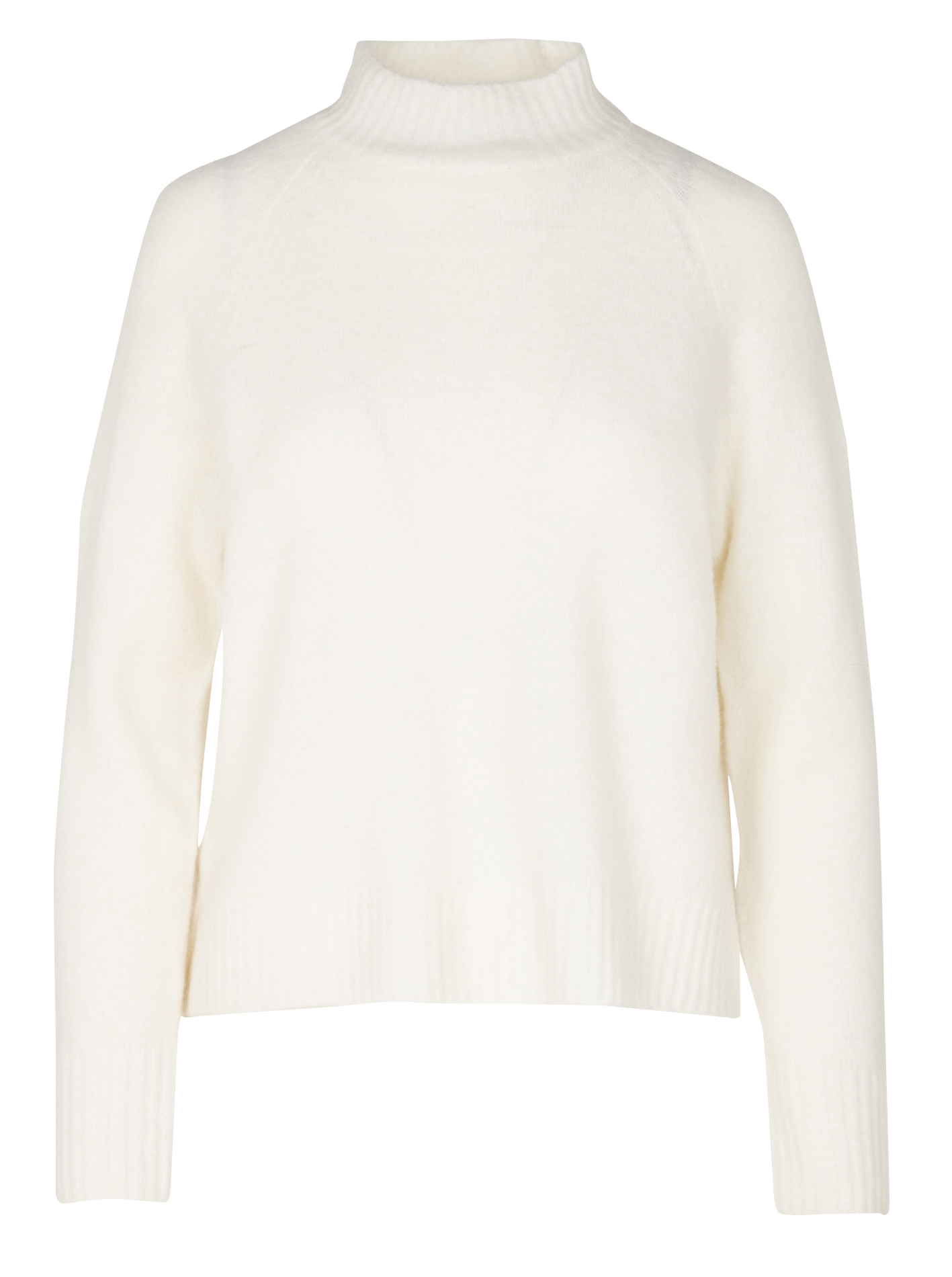 CONNIE - Pull col montant en laine mélangée | Blanc