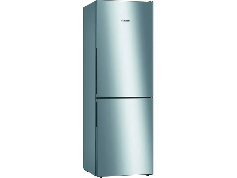 Bosch Serie | 4 KGV33VLEA - Køleskab/fryser - bund-fryser - bredde: 60 cm - dybde: 65 cm - højde: 176 cm - 289 liter - Klasse E - inox-look