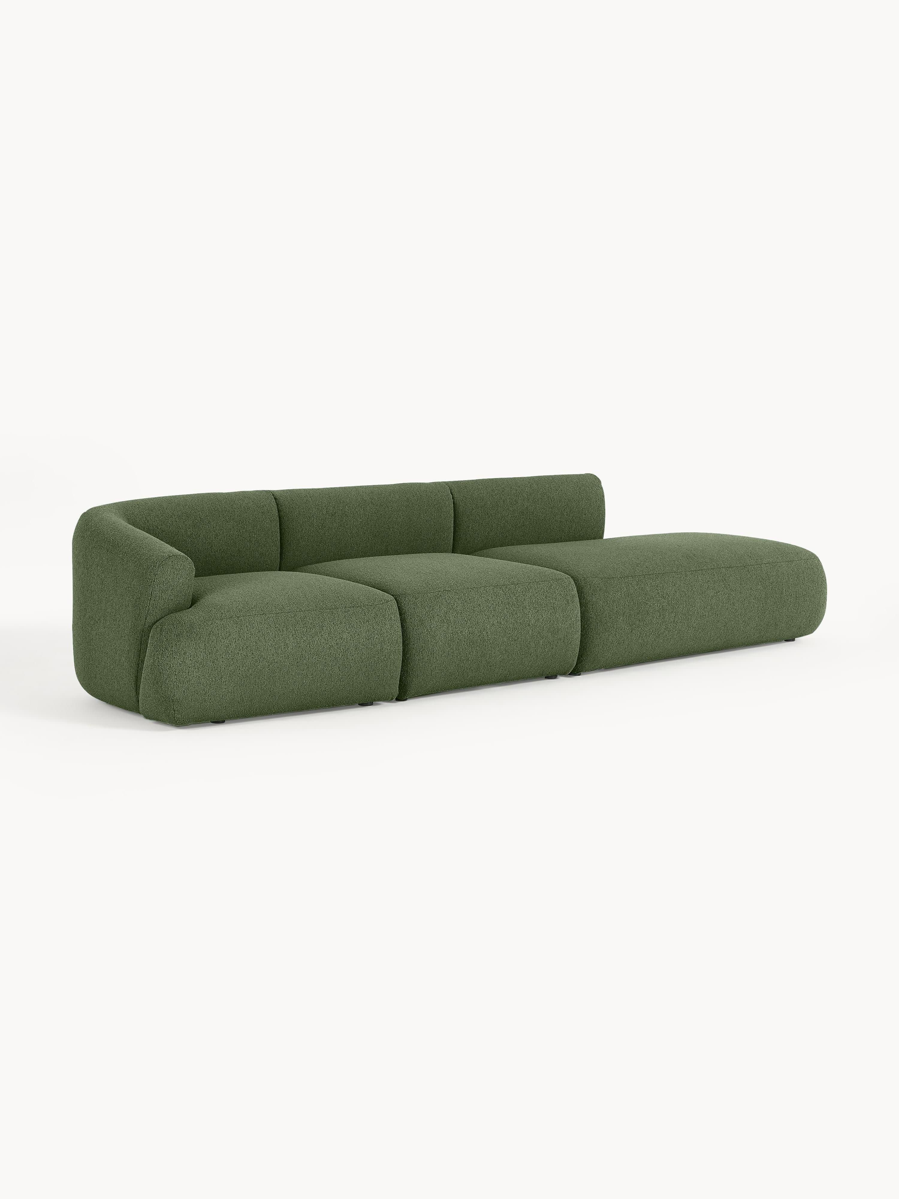 Modulaire XL chaise longue Sofia van bouclé stof