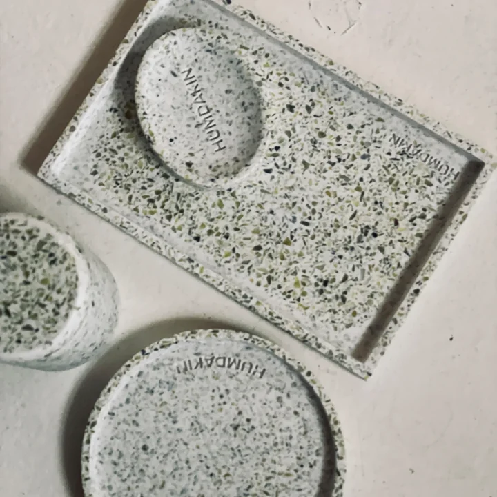 Humdakin - Terrazzo Seifenschale, 13 x 10 cm, natur