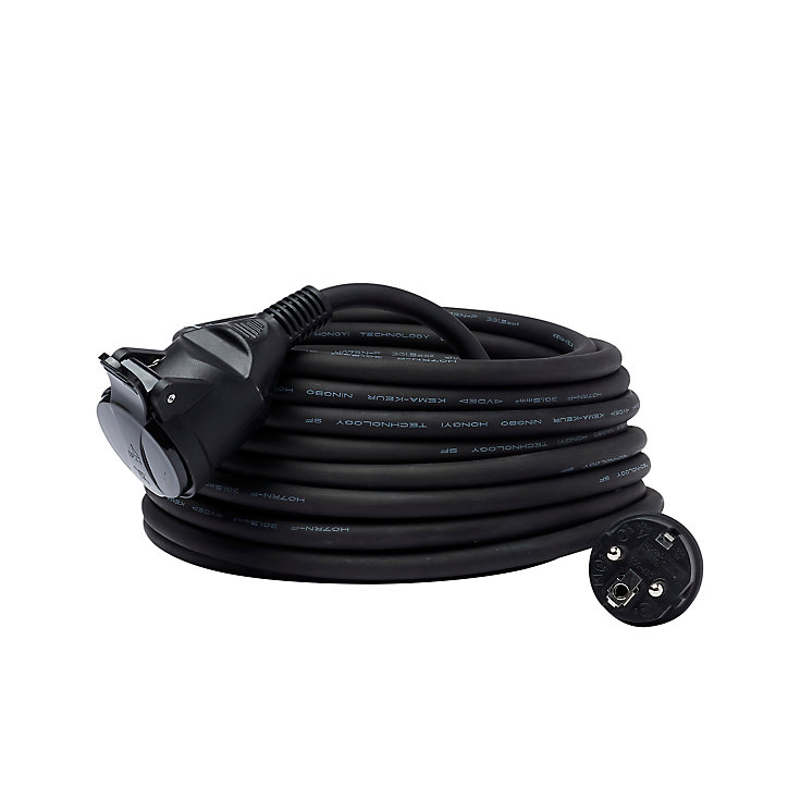 Rallonge noire Diall H05VVF 3G1 5mm² 10m avec clapet