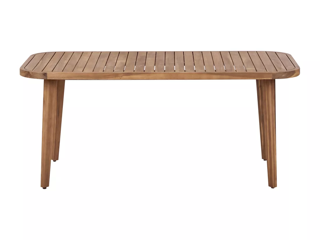 Table de salle à manger de jardin PARAGGI 90 cm 180 cm Bois d'acacia certifié Marron