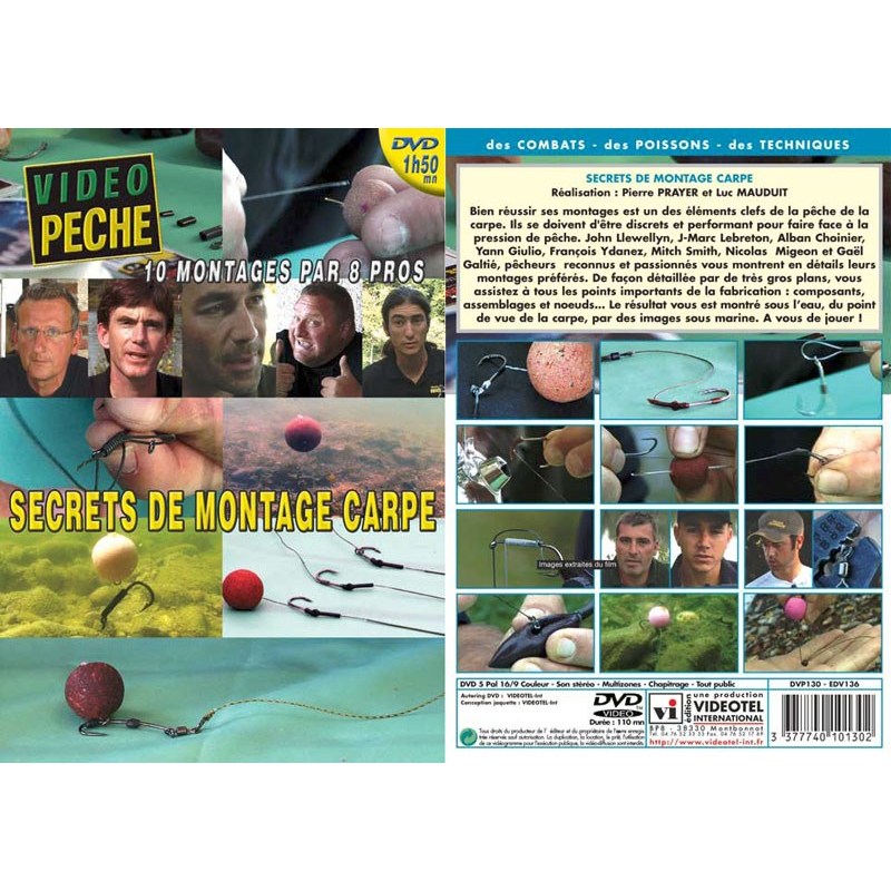 Dvd - Secrets De Montage Carpe Par 8 Pros - Llewellyn, Lebreton, Choinier, Giulio, Ydanez, Smith, Mi