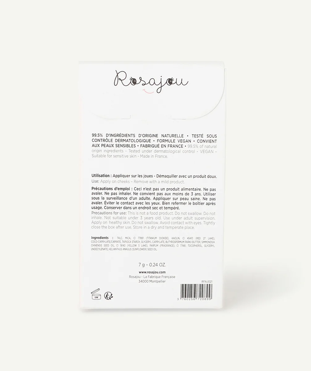 ROSAJOUFARD À JOUES ROSE VEGAN