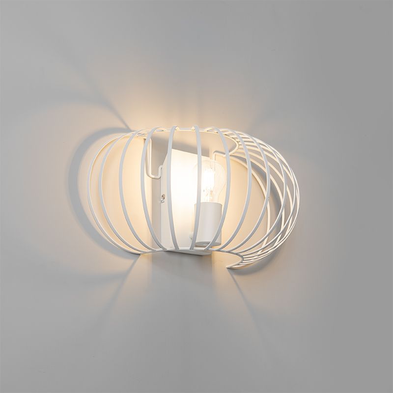 Design wandlamp wit 39 cm - Johanna