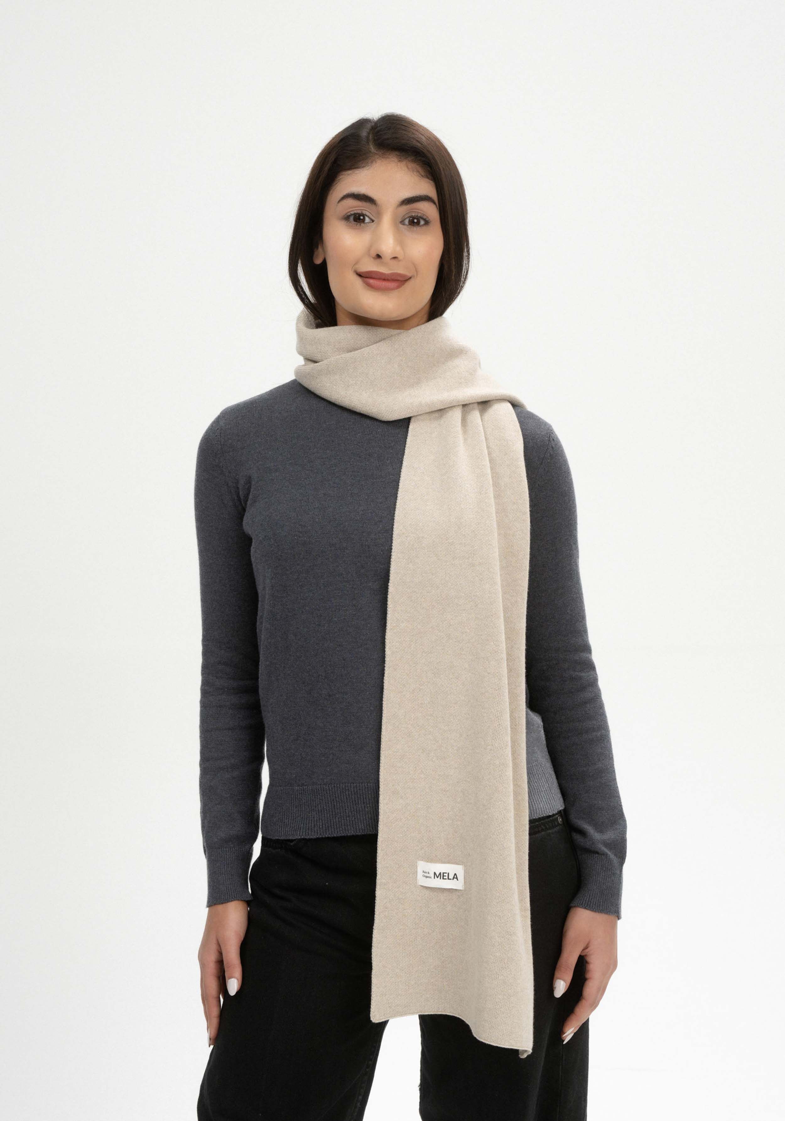 Mela Jacquard Schal Asmee Kiesel Melange
