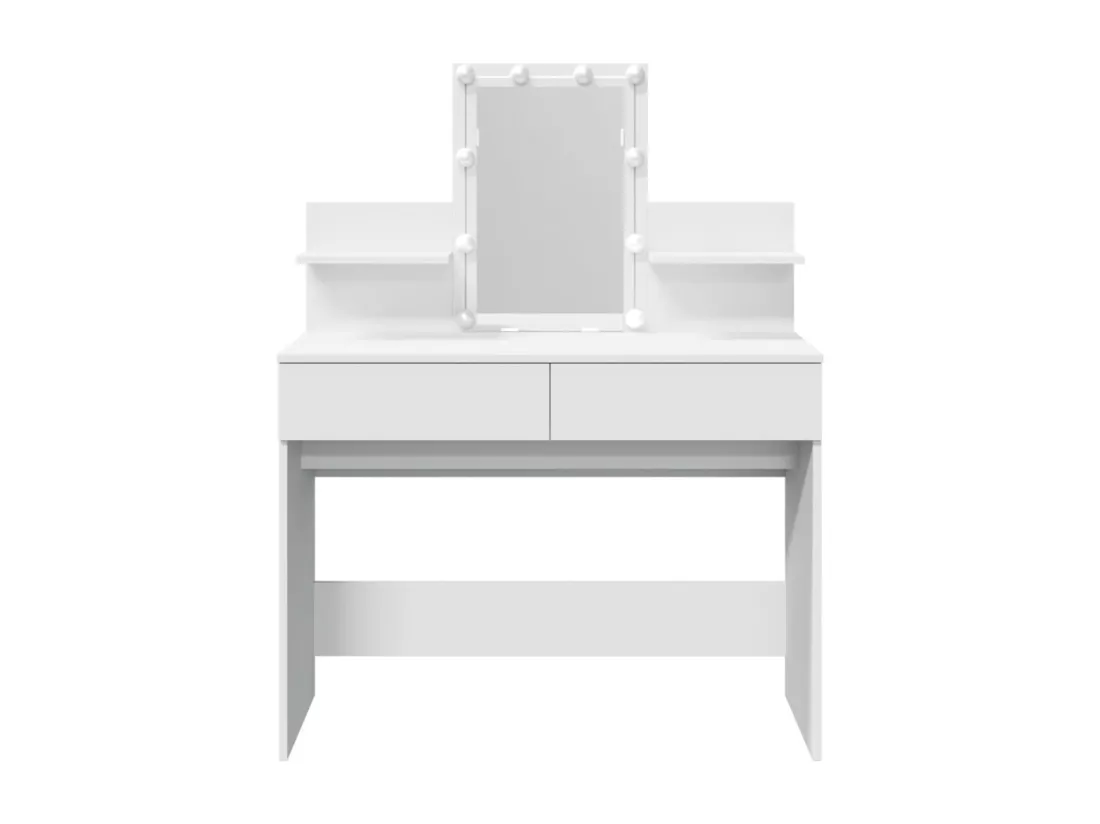 Coiffeuse avec LED blanc 100x40x130 cm