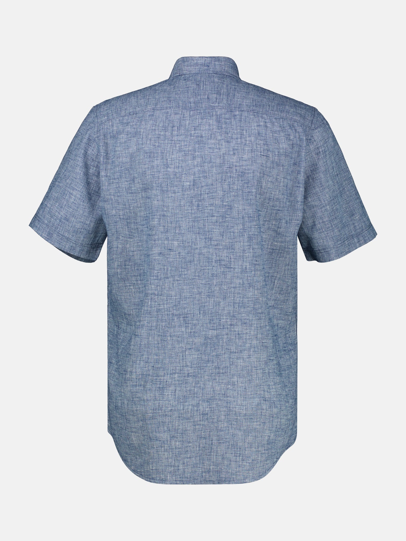 Kurzarmhemd mit verdecktem Button-down-Kragen