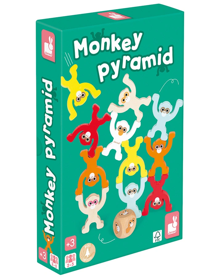 Geschicklichkeitsspiel MONKEY PYRAMID 20-teilig