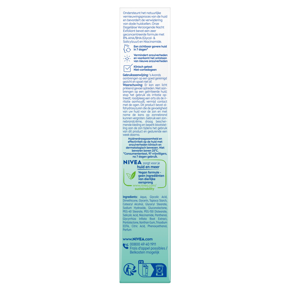 3x Nivea Derma Skin Clear Nacht Exfoliant40 ml