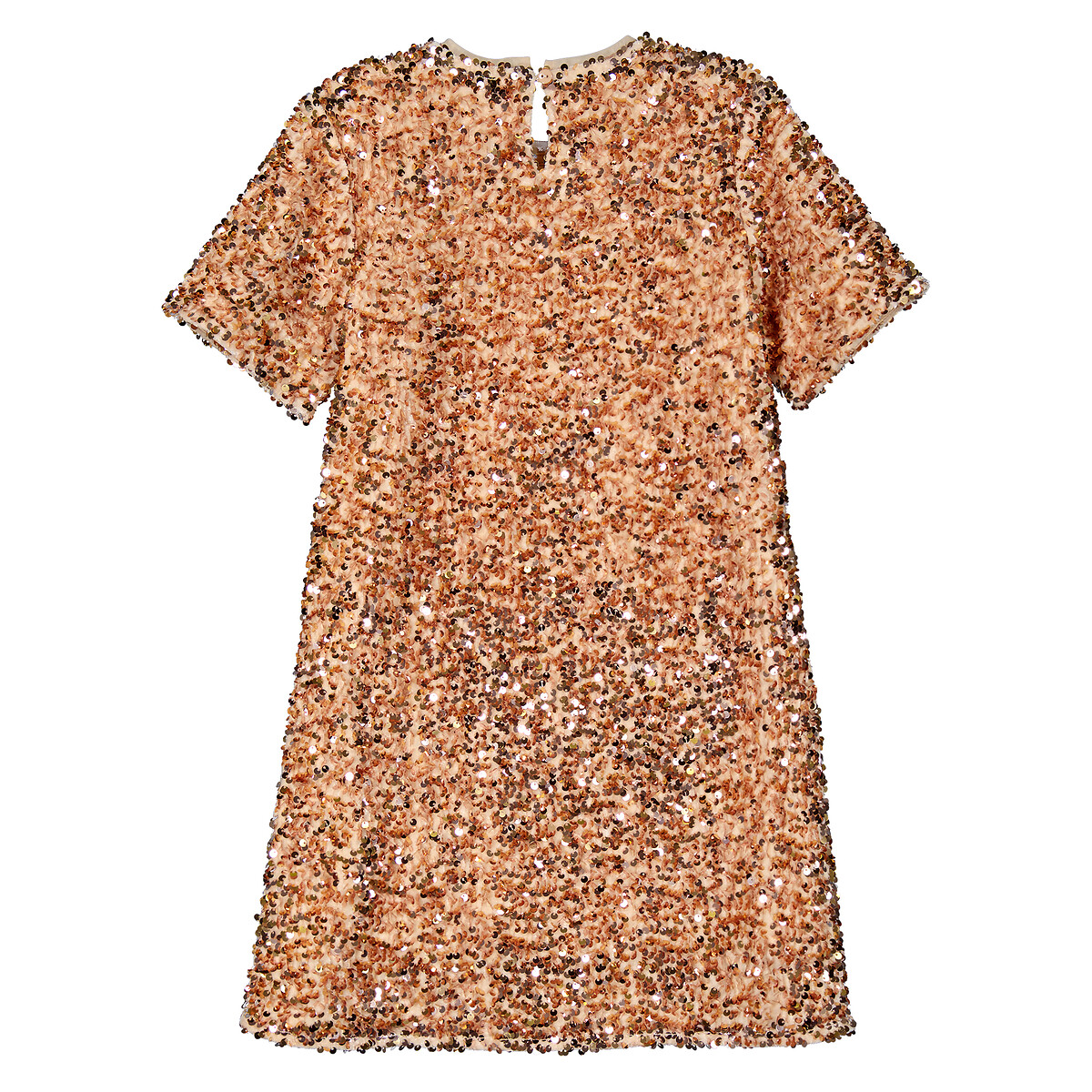 COLEÇÕES LA REDOUTE<br>Vestido com mangas curtas e babados