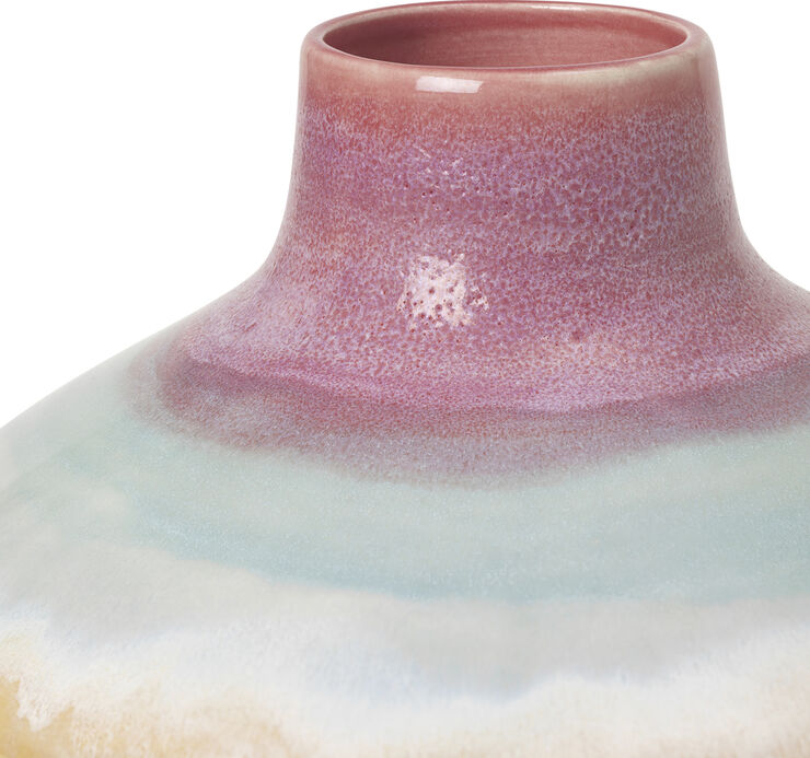 Kähler Poppery Vase med æble H32 cm pink/mint/gul Lyserød