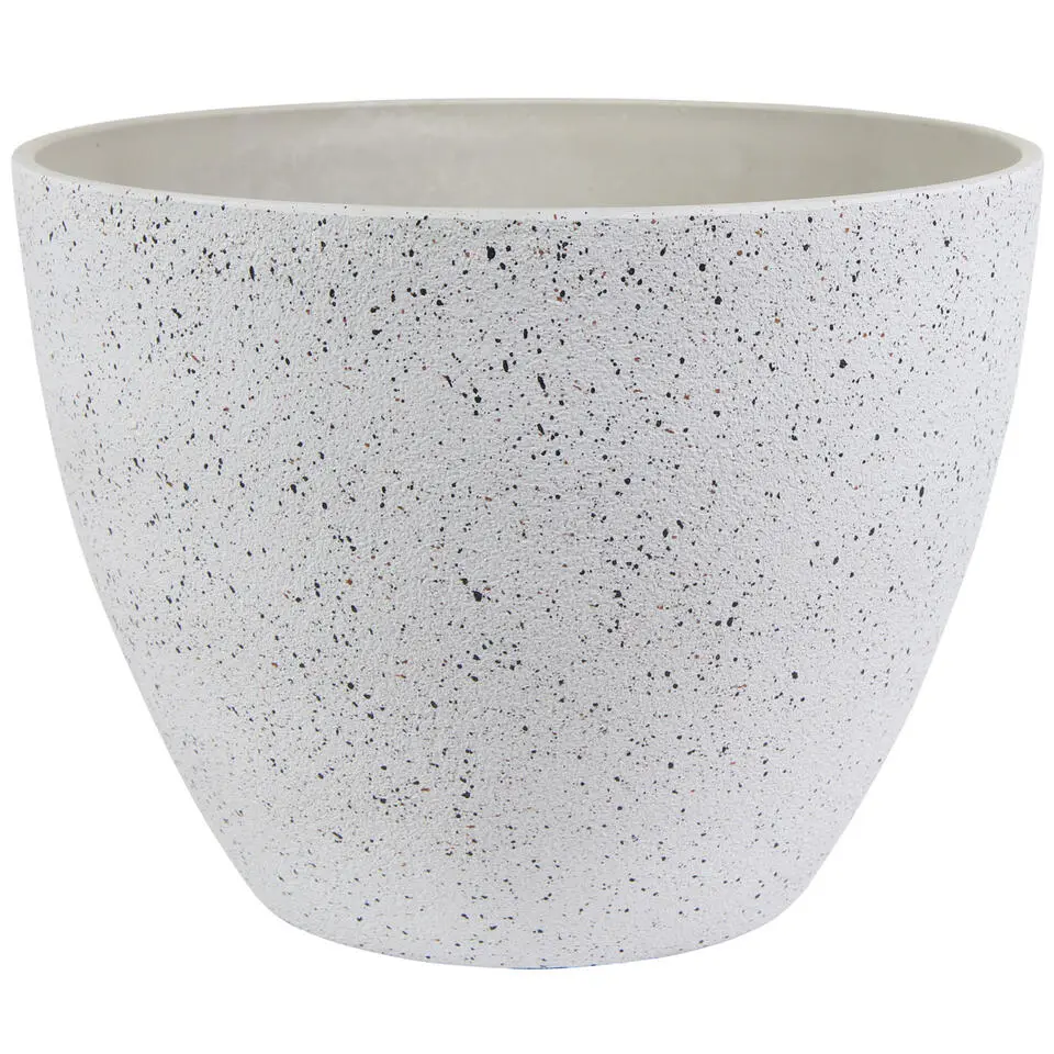 Ter Steege Plantenpot - wit - kunststof - 22 x 17 cm