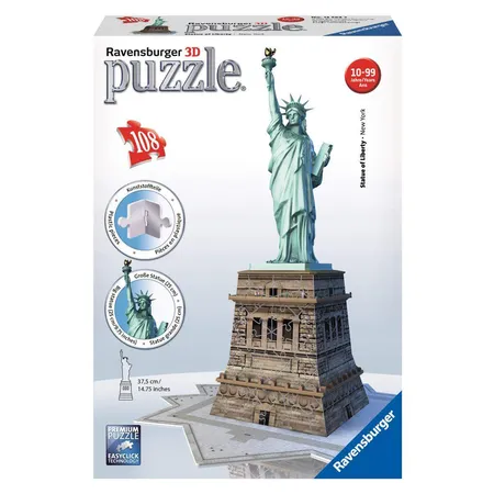 Ravensburger 3D Puzzle Bauwerke Freiheitsstatue, 108 Teile