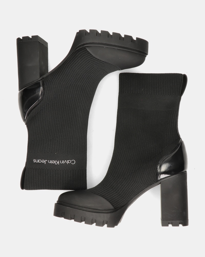 Calvin Klein Platform Knit Rits- & gesloten boots  - zwart