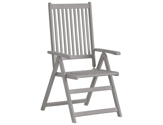 LES TENDANCES - Ensemble table et chaises de jardin-gris-4 places-378311