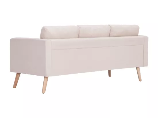 Ensemble de canapé 2 pièces Tissu Crème