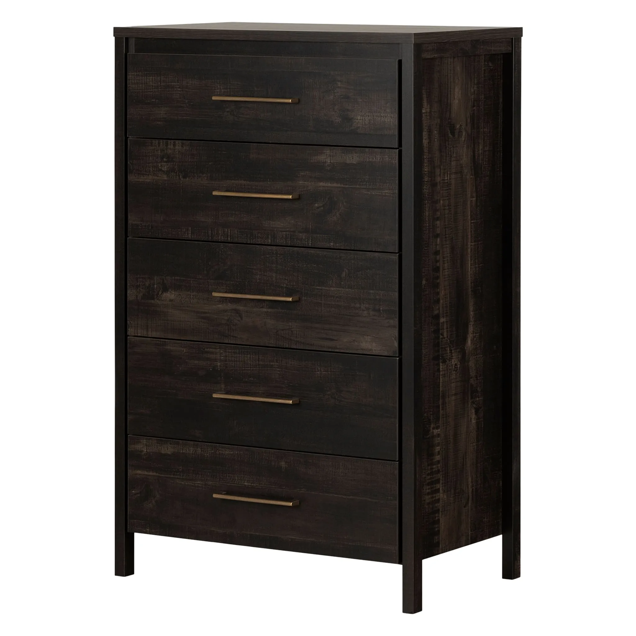 South Shore Commode 5 Tiroirs - Gravity Noir Antiqué