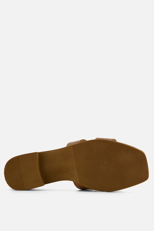 Oh My Sandals Slippers cognac Leer