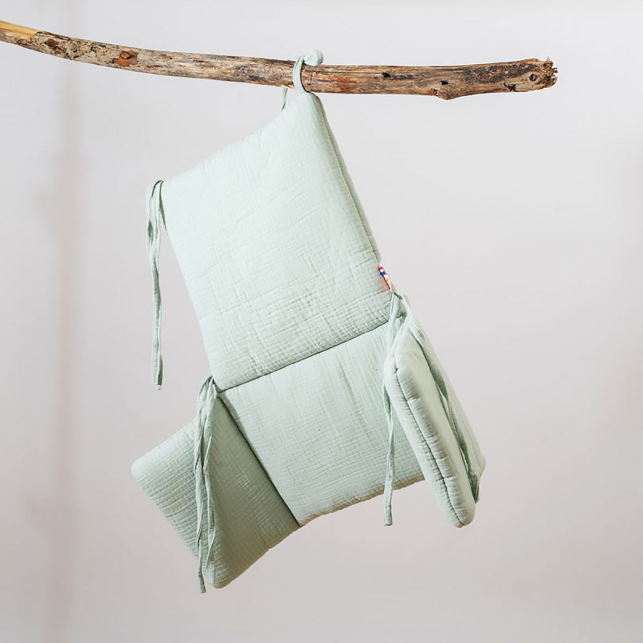 Papate Coussin de Chaise Haute en Coton Bio vert - 31x16x27 cm