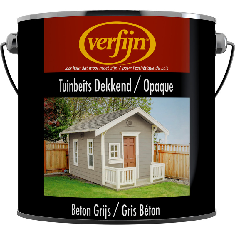 Verfijn Tuin- & Steigerhoutbeits Dekkend 2,5L beton grijs