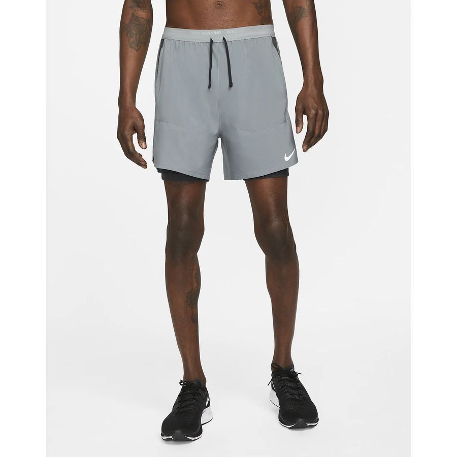 Nike Short Running Dri-FIT Stride - Gris/Argenté