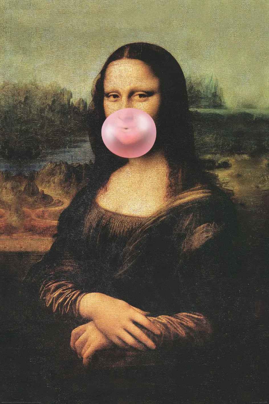 Poster Mona Lisa Bubblegum, 61 x 91 cm
