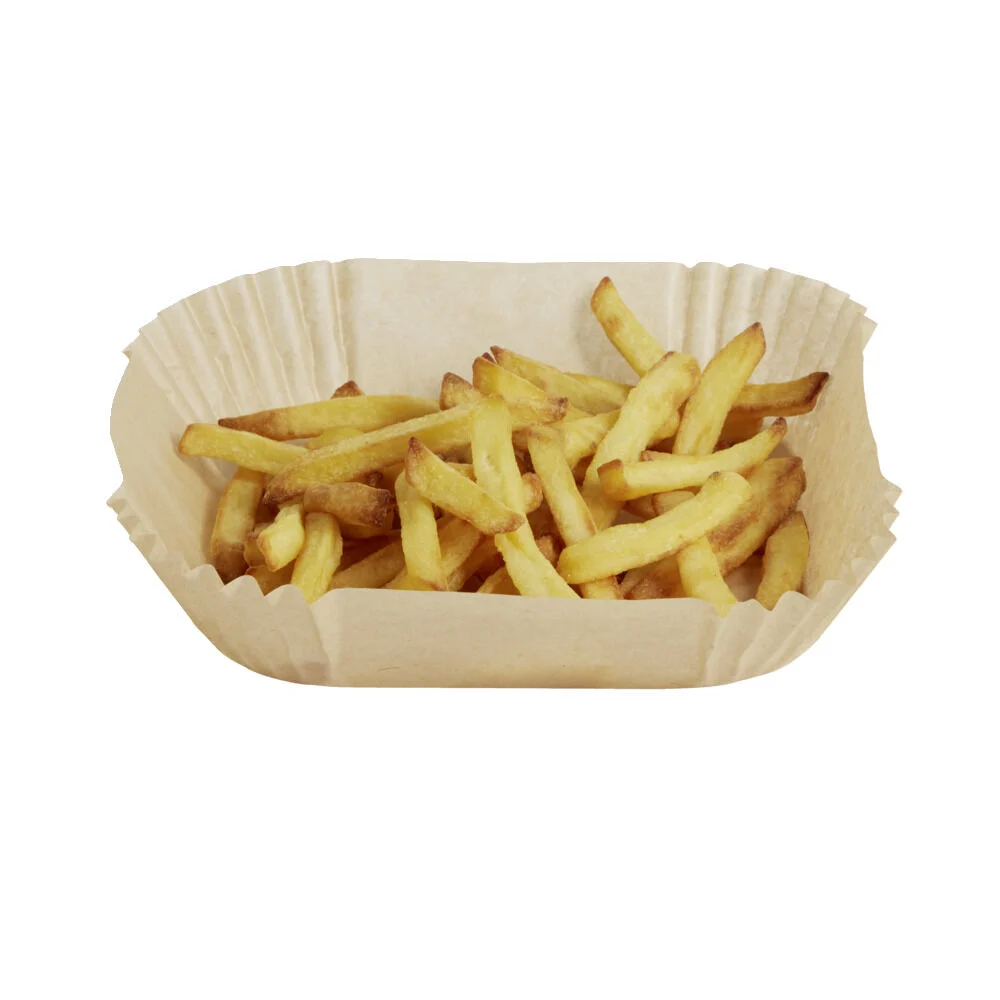 Papier cuisson pour friteuse sans huile 25 feuilles 16x16cm