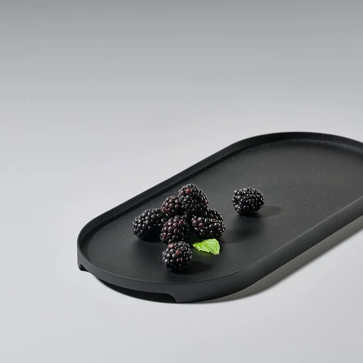Zone Denmark - Singles Metall-Tablett oval, 16 x 35 cm, schwarz