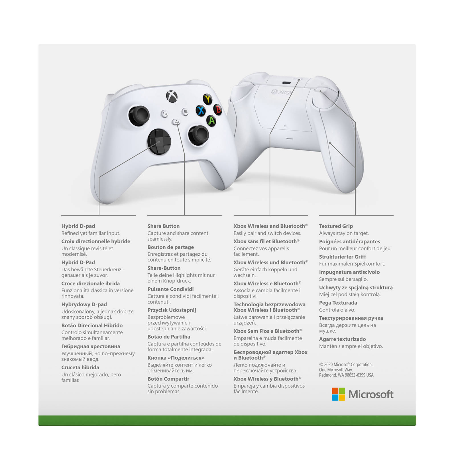 Microsoft Wireless Controller - Standard - Robot White