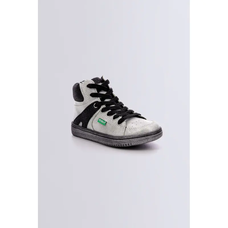 LOWELL ARGENT NOIR SNEAKERS HAUTES Synthétique Fille