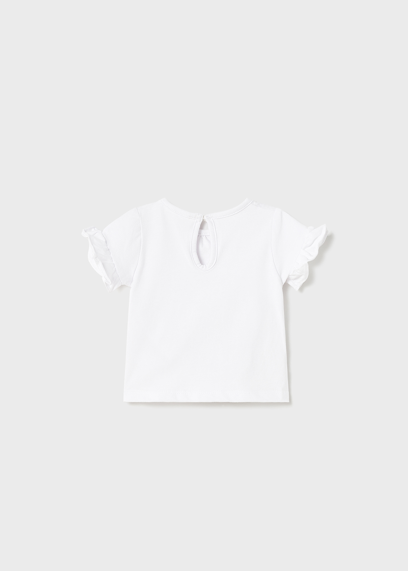 Conjunto de 2 camisetas feitas com algodão sustentável para recém-nascidos.