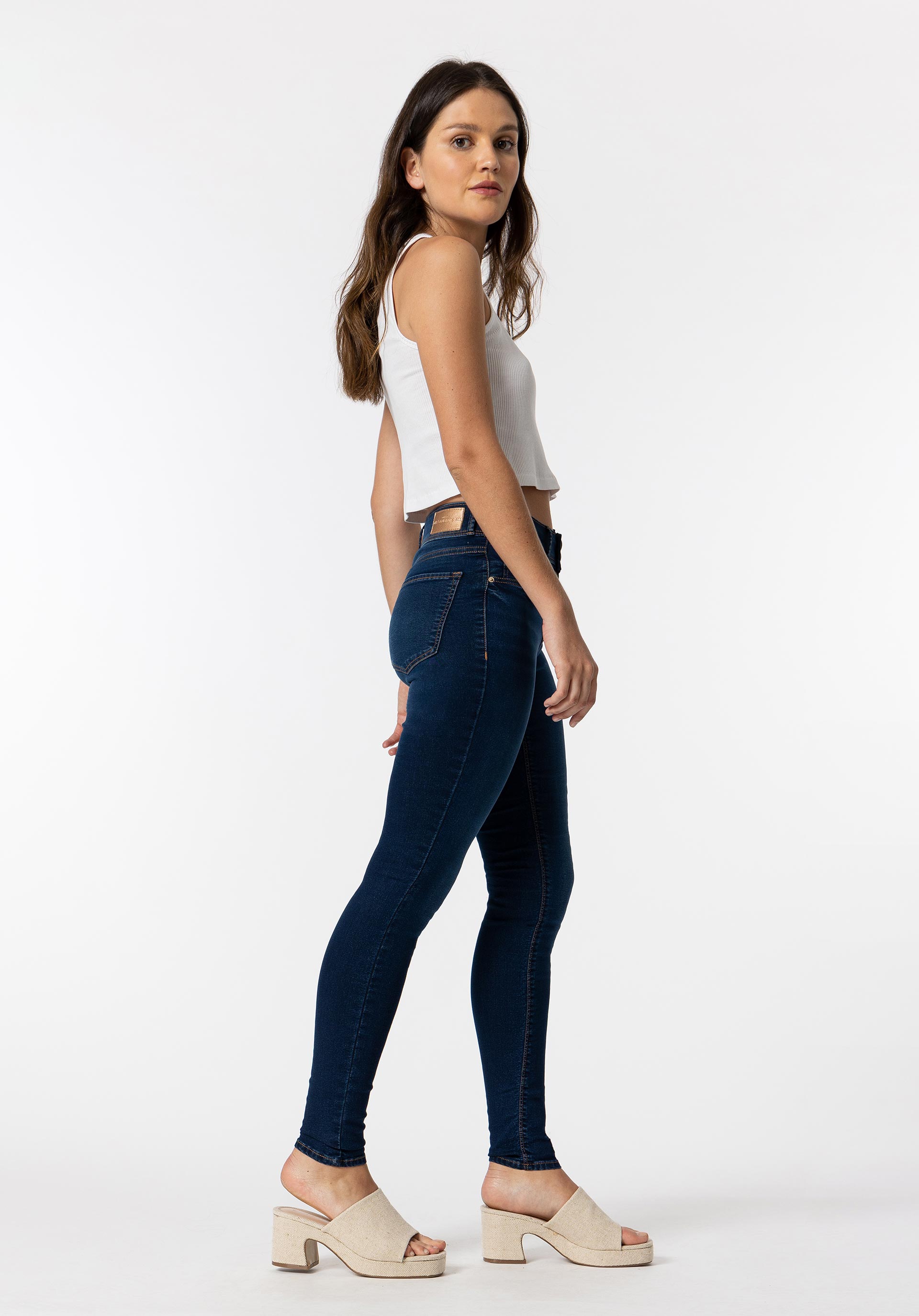 Jeans One Size Skinny Classic Cintura Alta