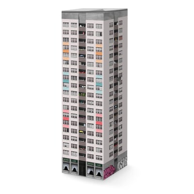 Notizzettelblock Paperscraper®, Plattenbau Berlin