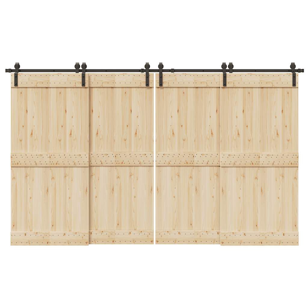 vidaXL Schuifdeurinstallatiesysteem, 366 cm, staal, zwart