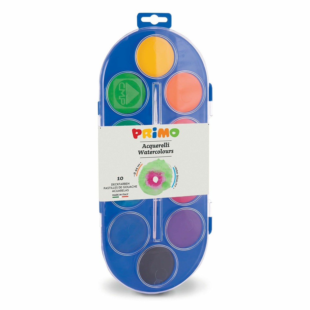 Palette d'aquarelle 10 couleurs ø 44 mm