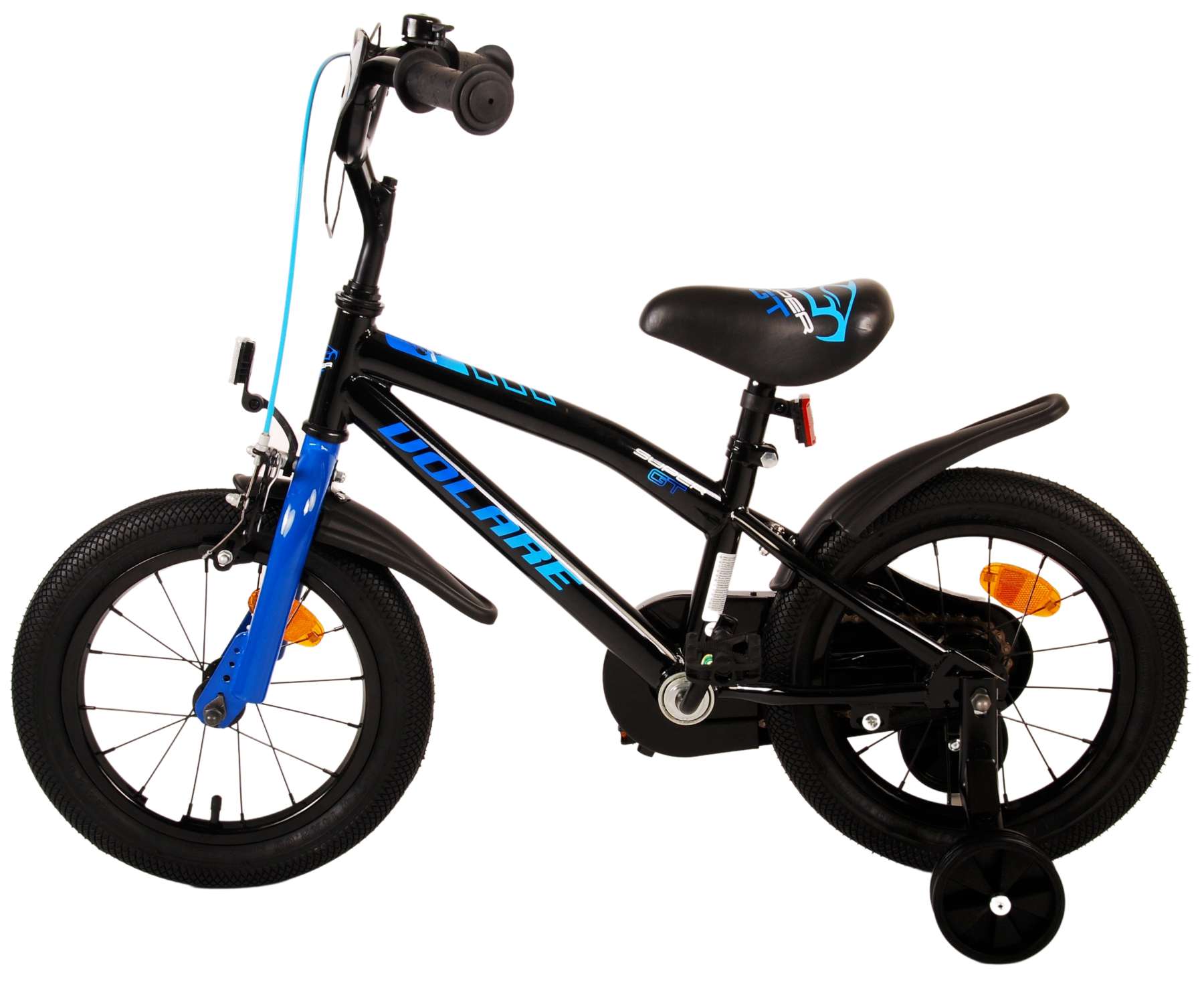 TPFSports Super GT Kinderfahrrad - Jungen - 14 Zoll - Rücktritt + Handbremse - Blau