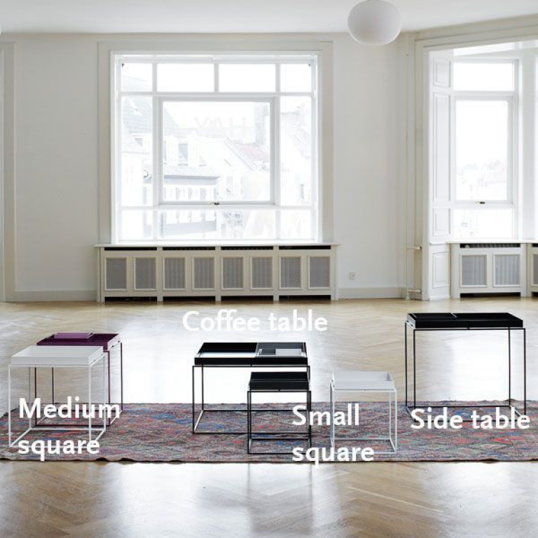 Hay Tray salontafel coffee 60x60 zwart